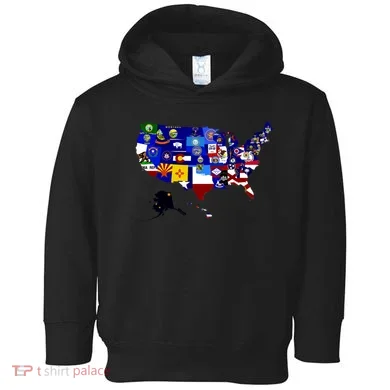 United States Map With Embeded Flags Toddler Hoodie