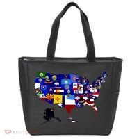 United States Map With Embeded Flags Tote Bag thumb 0