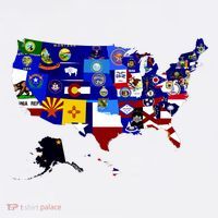 United States Map With Embeded Flags Button thumb 1