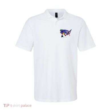 United States Map With Embeded Flags Polo