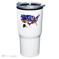 United States Map With Embeded Flags Tumbler thumb 0