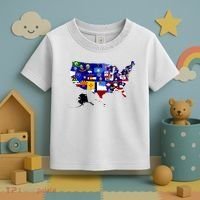United States Map With Embeded Flags Toddler T-Shirt thumb 3