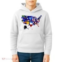 United States Map With Embeded Flags Kids Hoodie thumb 4