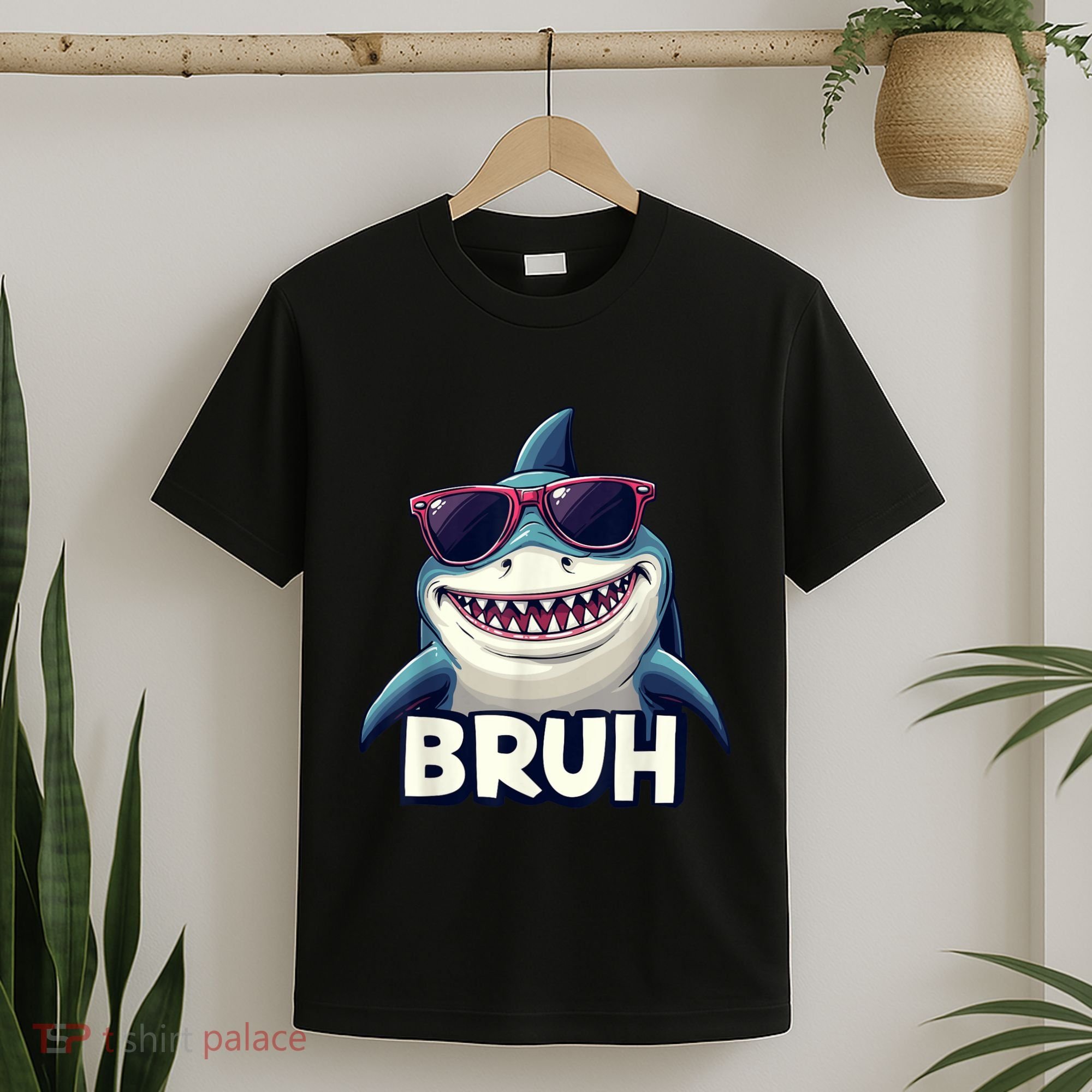 Unny Shark Meme Bruh Teenager Humor T-Shirt