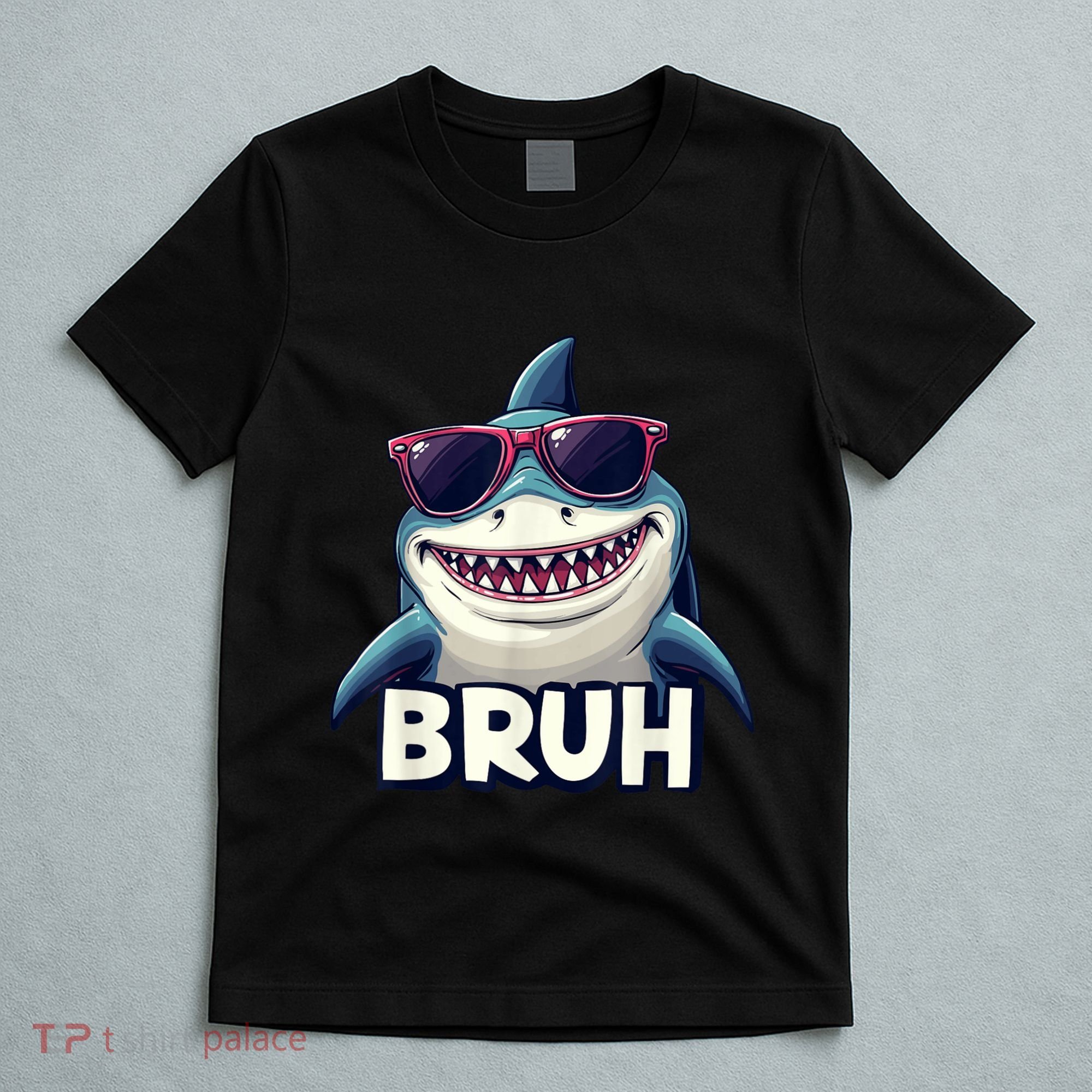 Unny Shark Meme Bruh Teenager Humor T-Shirt