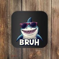 Unny Shark Meme Bruh Teenager Humor Coaster thumb 0