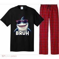 Unny Shark Meme Bruh Teenager Humor Pajama Set thumb 0
