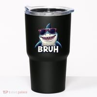 Unny Shark Meme Bruh Teenager Humor Tumbler thumb 0