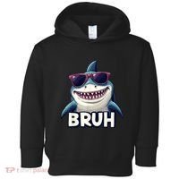 Unny Shark Meme Bruh Teenager Humor Toddler Hoodie thumb 0