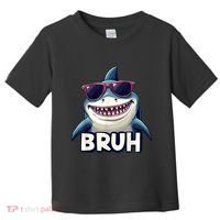 Unny Shark Meme Bruh Teenager Humor Toddler T-Shirt thumb 0