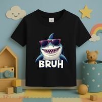 Unny Shark Meme Bruh Teenager Humor Toddler T-Shirt thumb 3