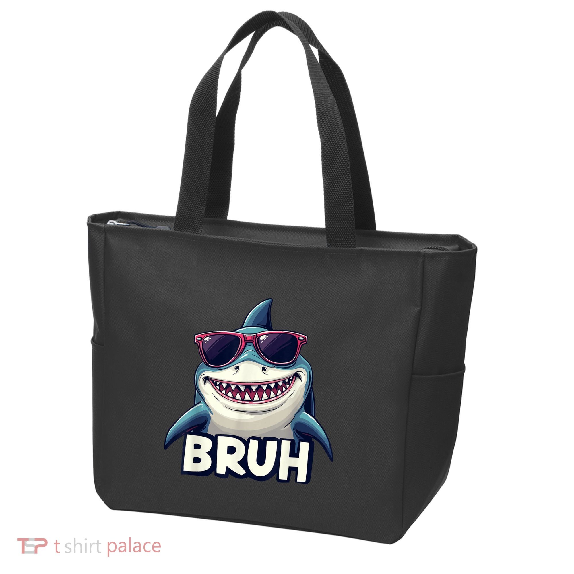 Unny Shark Meme Bruh Teenager Humor Tote Bag