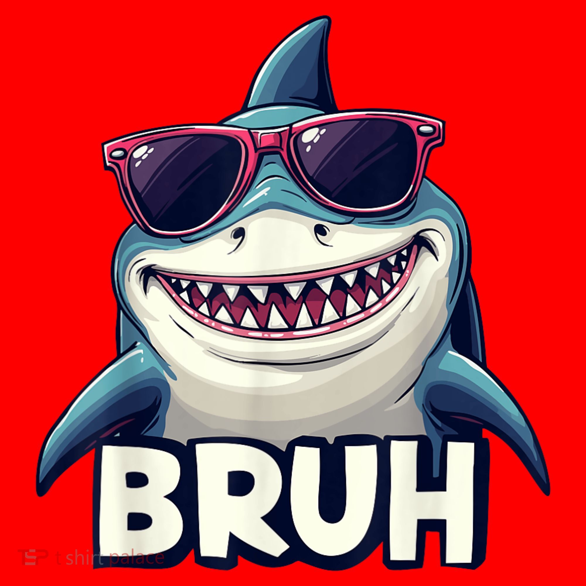 Unny Shark Meme Bruh Teenager Humor Santa Hat