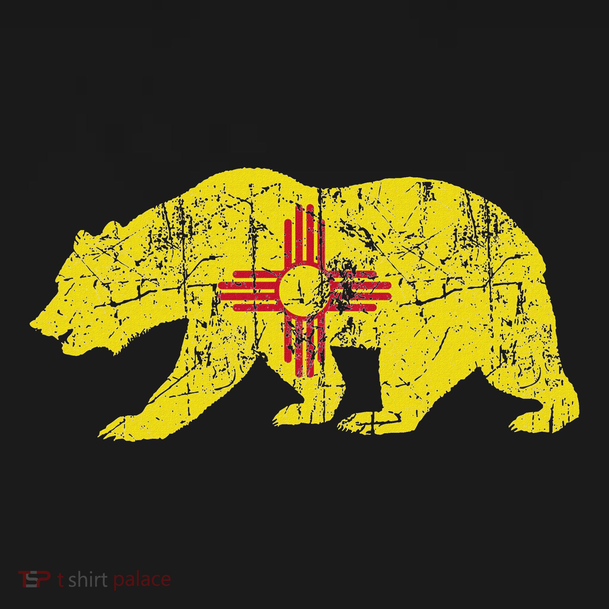 Usa State New Mexico Flag Bear Red Zia Sun Symbol Sweatshirt