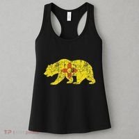 Usa State New Mexico Flag Bear Red Zia Sun Symbol Women's Tank Top thumb 3