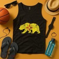 Usa State New Mexico Flag Bear Red Zia Sun Symbol Tank Top thumb 4