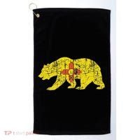 Usa State New Mexico Flag Bear Red Zia Sun Symbol Golf Towel thumb 0