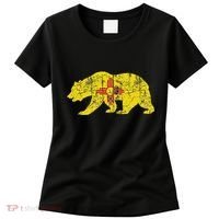 Usa State New Mexico Flag Bear Red Zia Sun Symbol Women's T-Shirt thumb 0