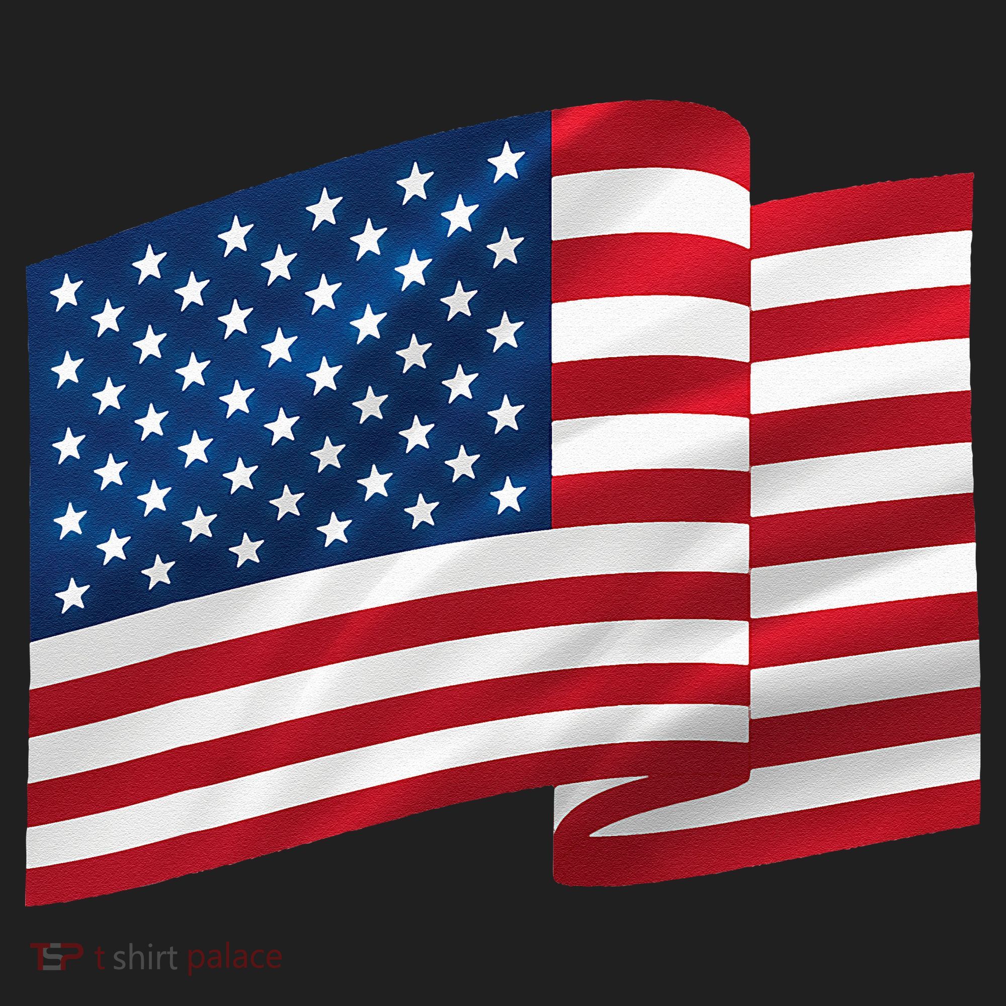 United States Of America Flag Waving Women's Sweatshirt