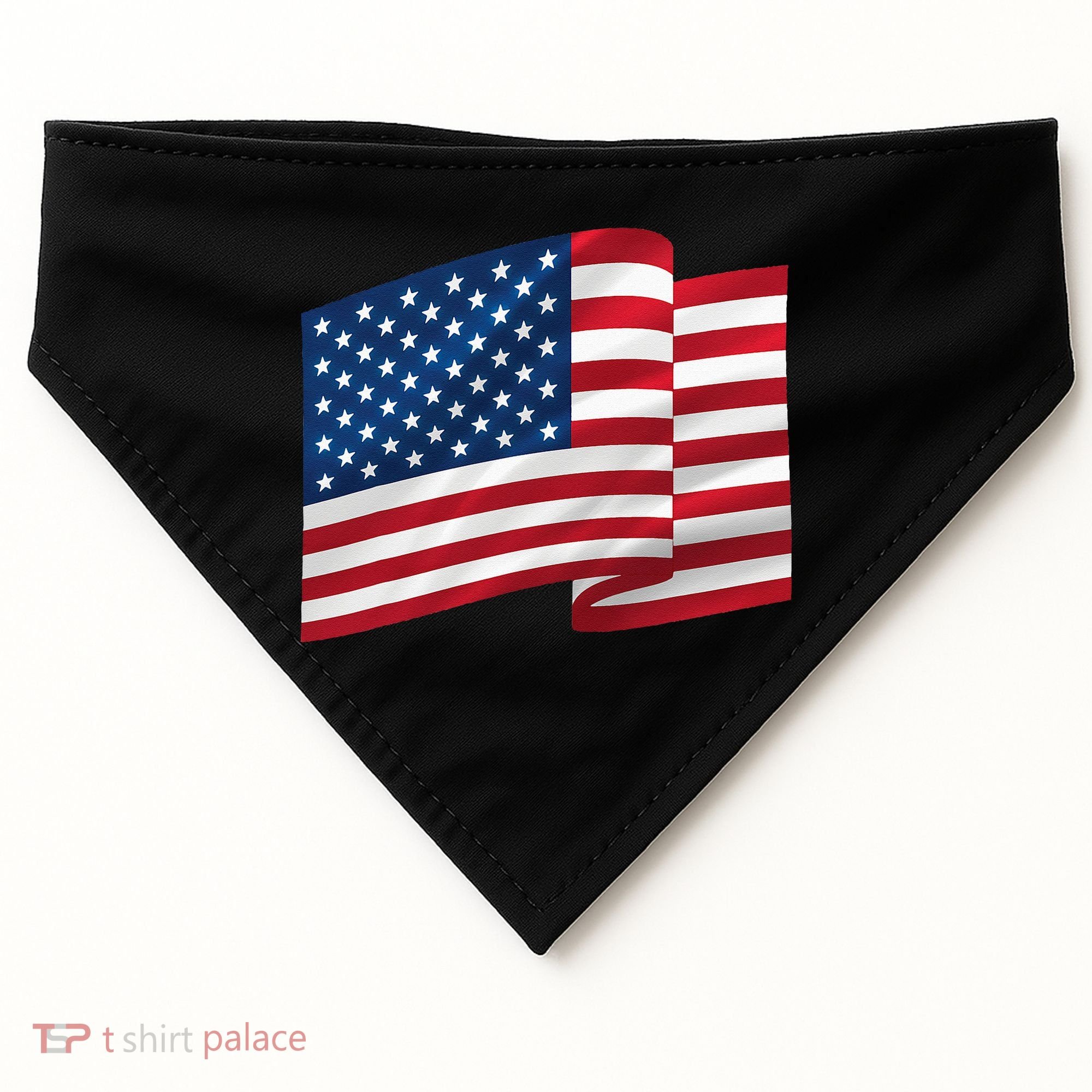 United States Of America Flag Waving USA-Made Doggie Bandana