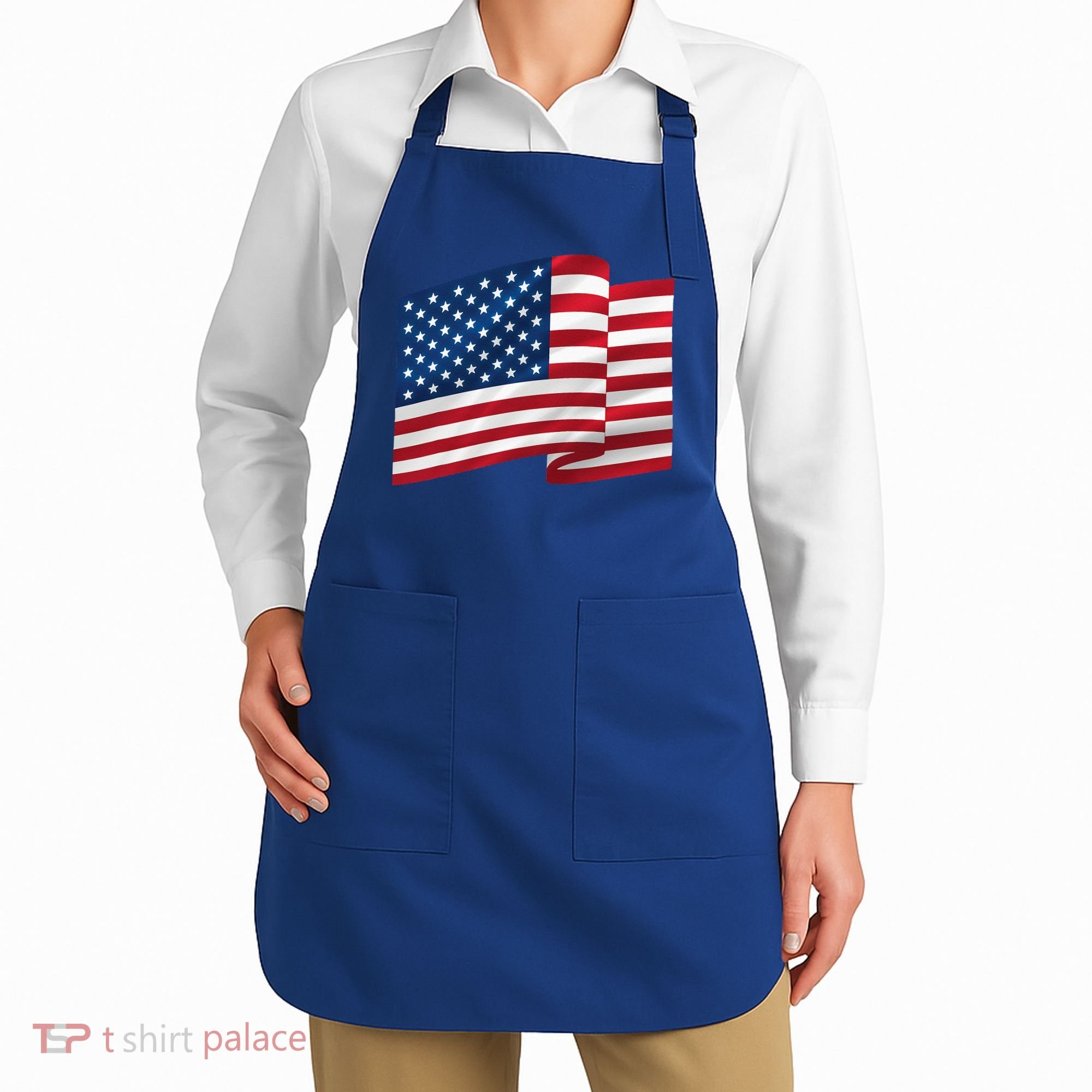 United States Of America Flag Waving Apron
