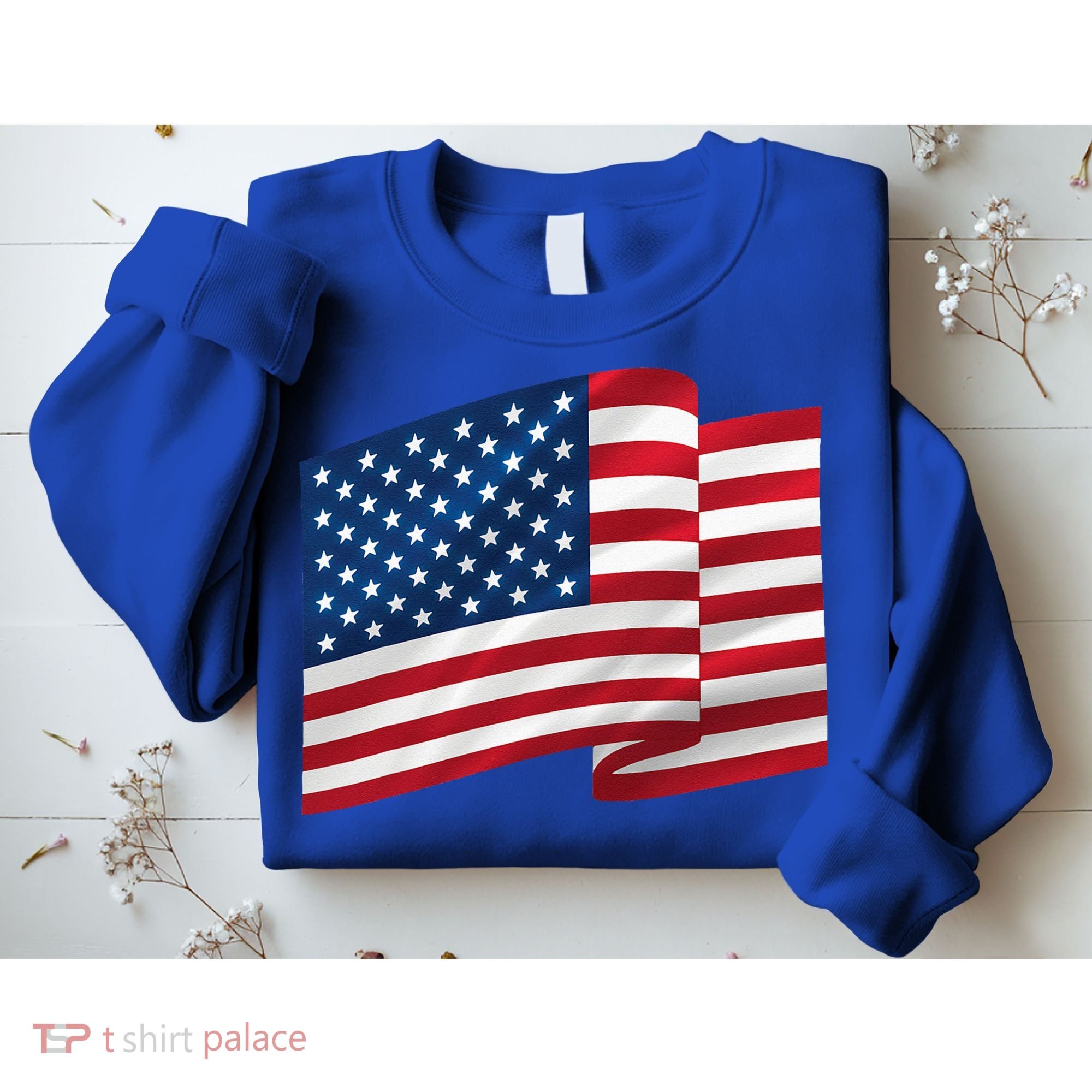 United States Of America Flag Waving Sweatshirt