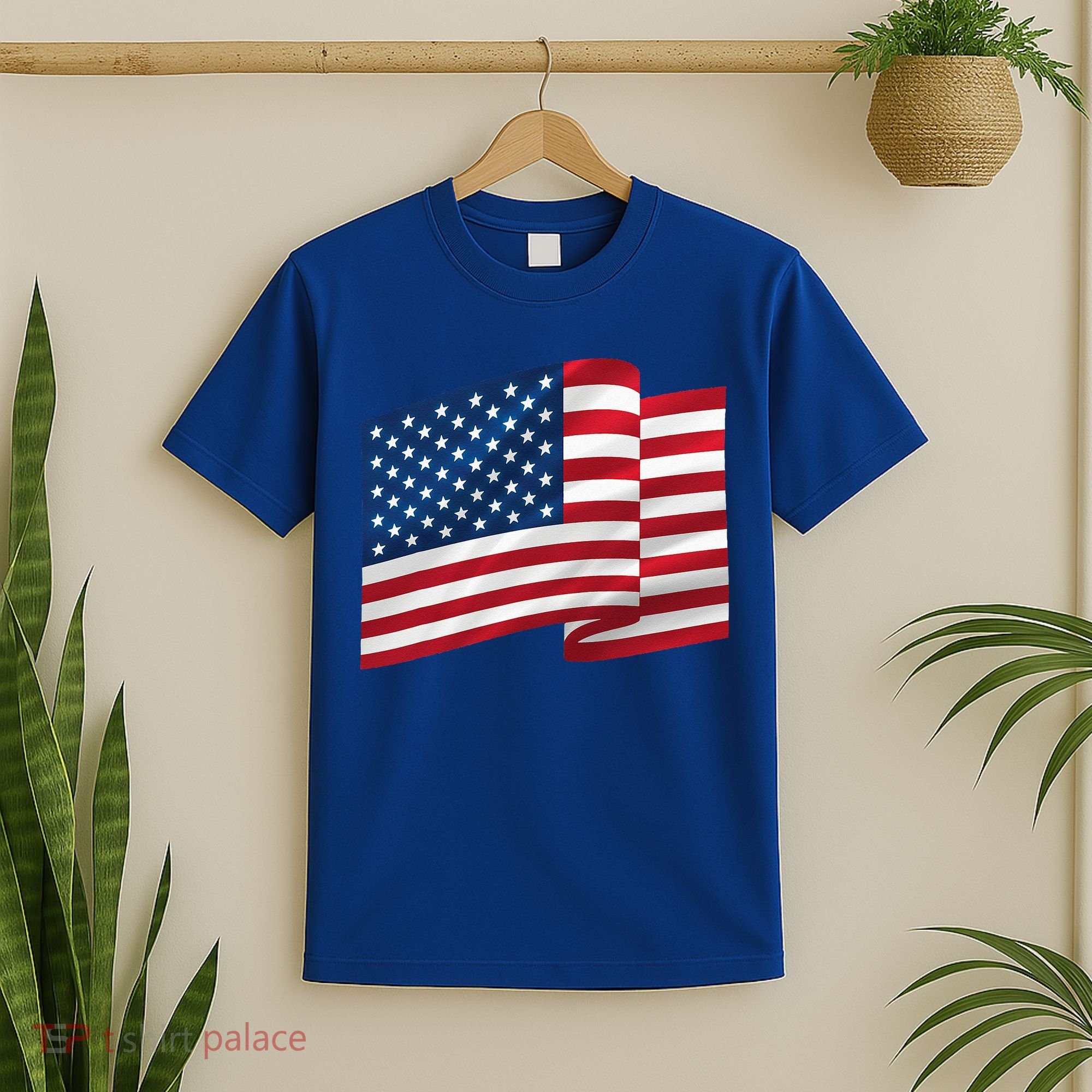 United States Of America Flag Waving T-Shirt