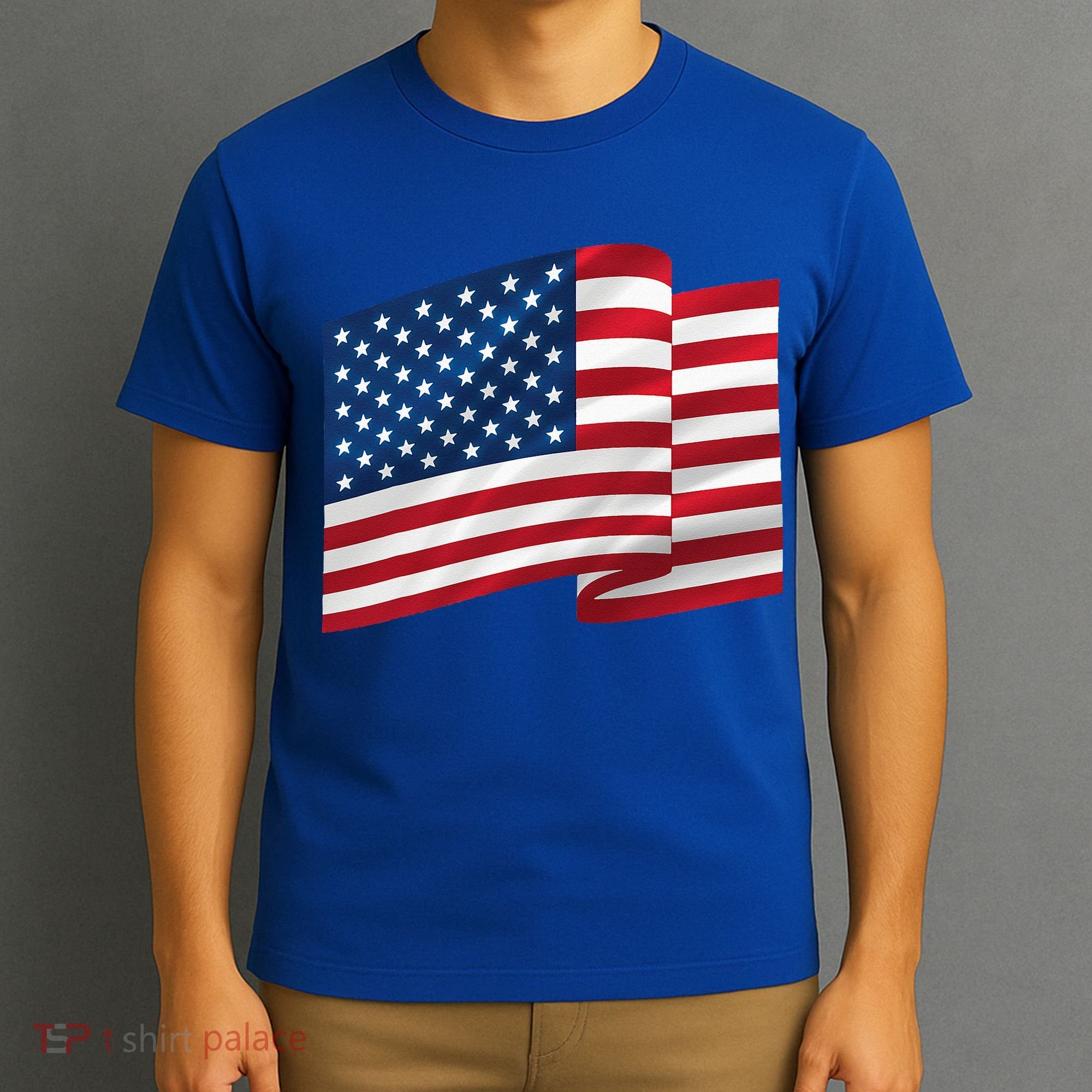 United States Of America Flag Waving T-Shirt