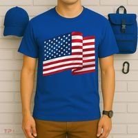 United States Of America Flag Waving T-Shirt thumb 6
