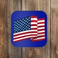 United States Of America Flag Waving Coaster thumb 0