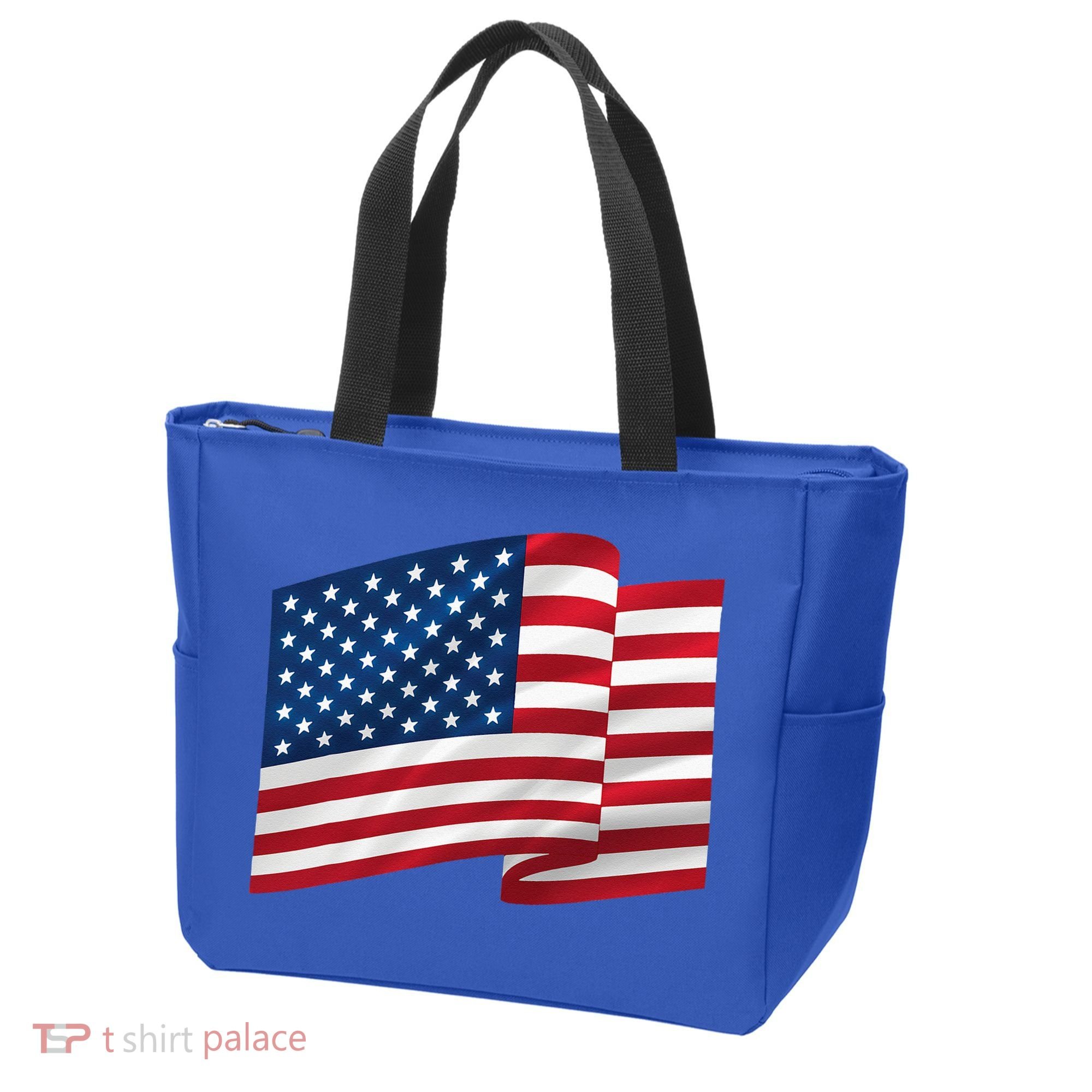 United States Of America Flag Waving Tote Bag