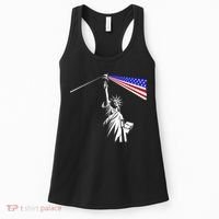 Usa Statue Of Liberty 4th Of July Novelty Funny Patriotic Women's Tank Top thumb 0