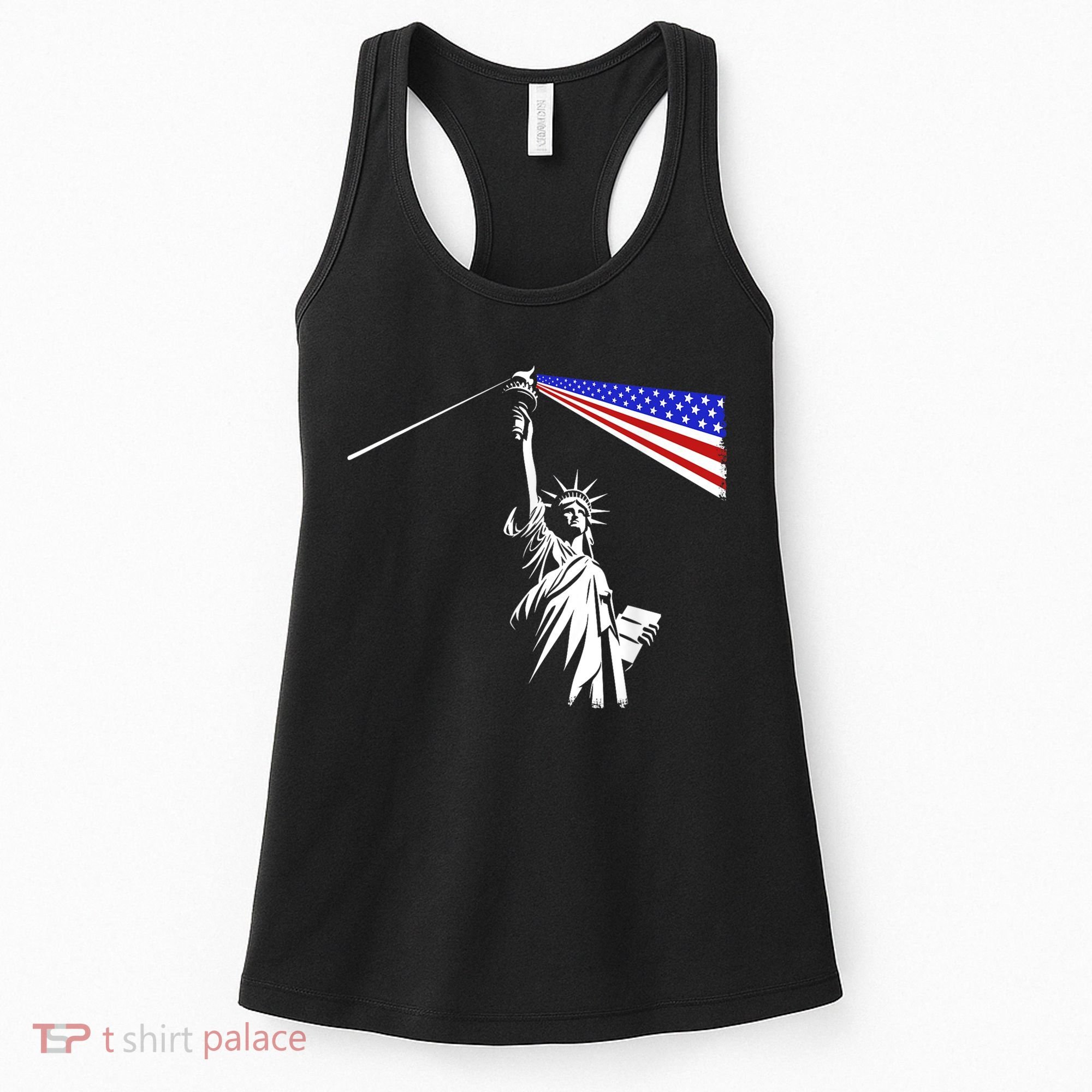 Usa Statue Of Liberty 4th Of July Novelty Funny Patriotic Women's Tank Top