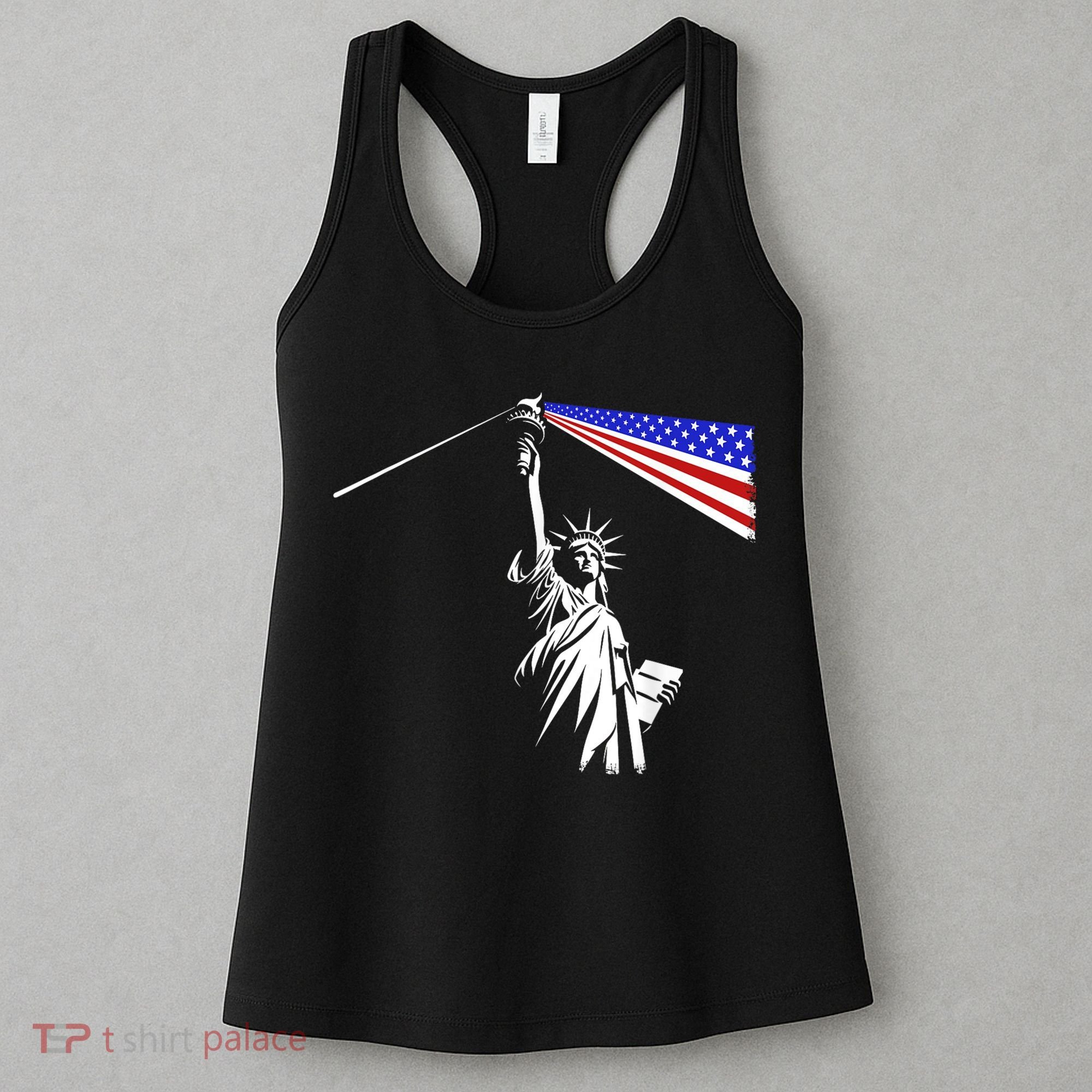 Usa Statue Of Liberty 4th Of July Novelty Funny Patriotic Women's Tank Top