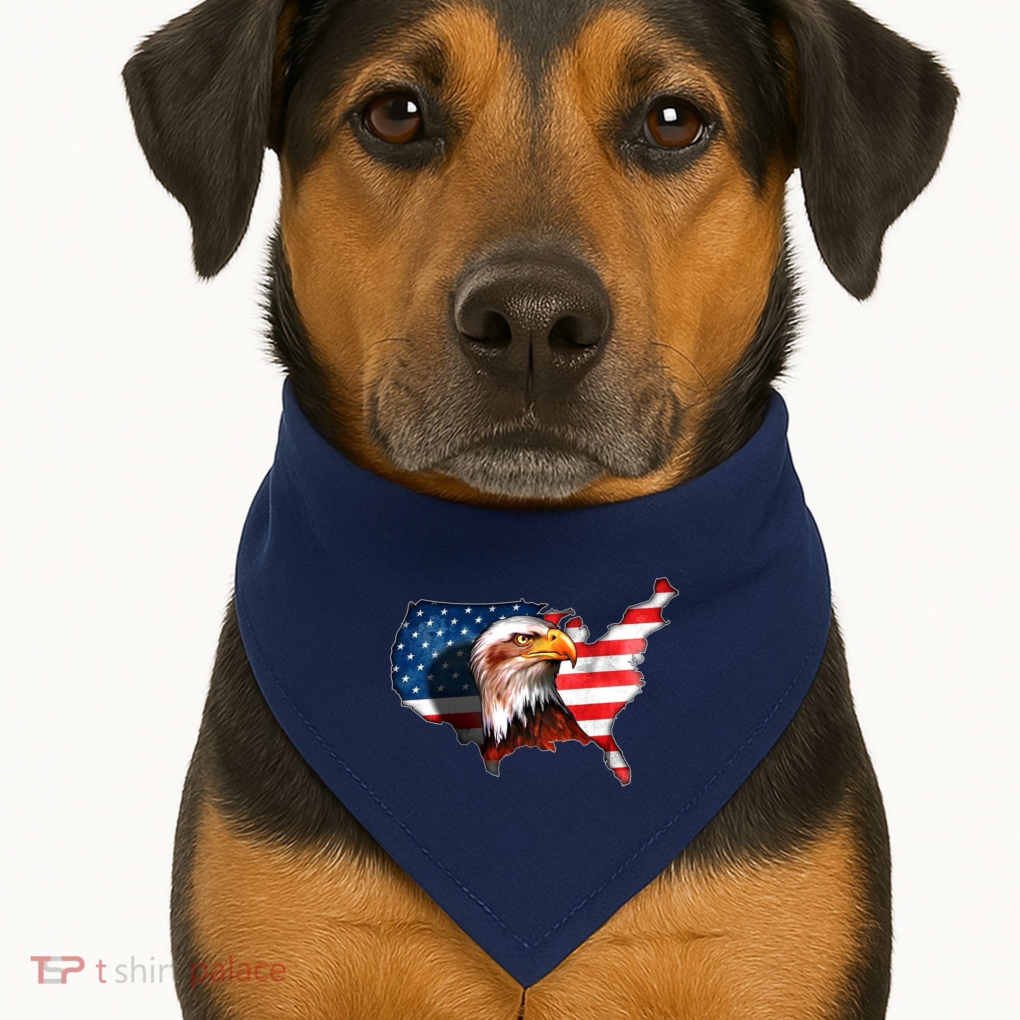 United States Of America Bald Eagle USA-Made Doggie Bandana