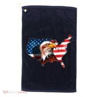 United States Of America Bald Eagle Golf Towel thumb 0