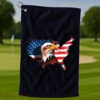 United States Of America Bald Eagle Golf Towel thumb 1