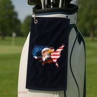 United States Of America Bald Eagle Golf Towel thumb 2