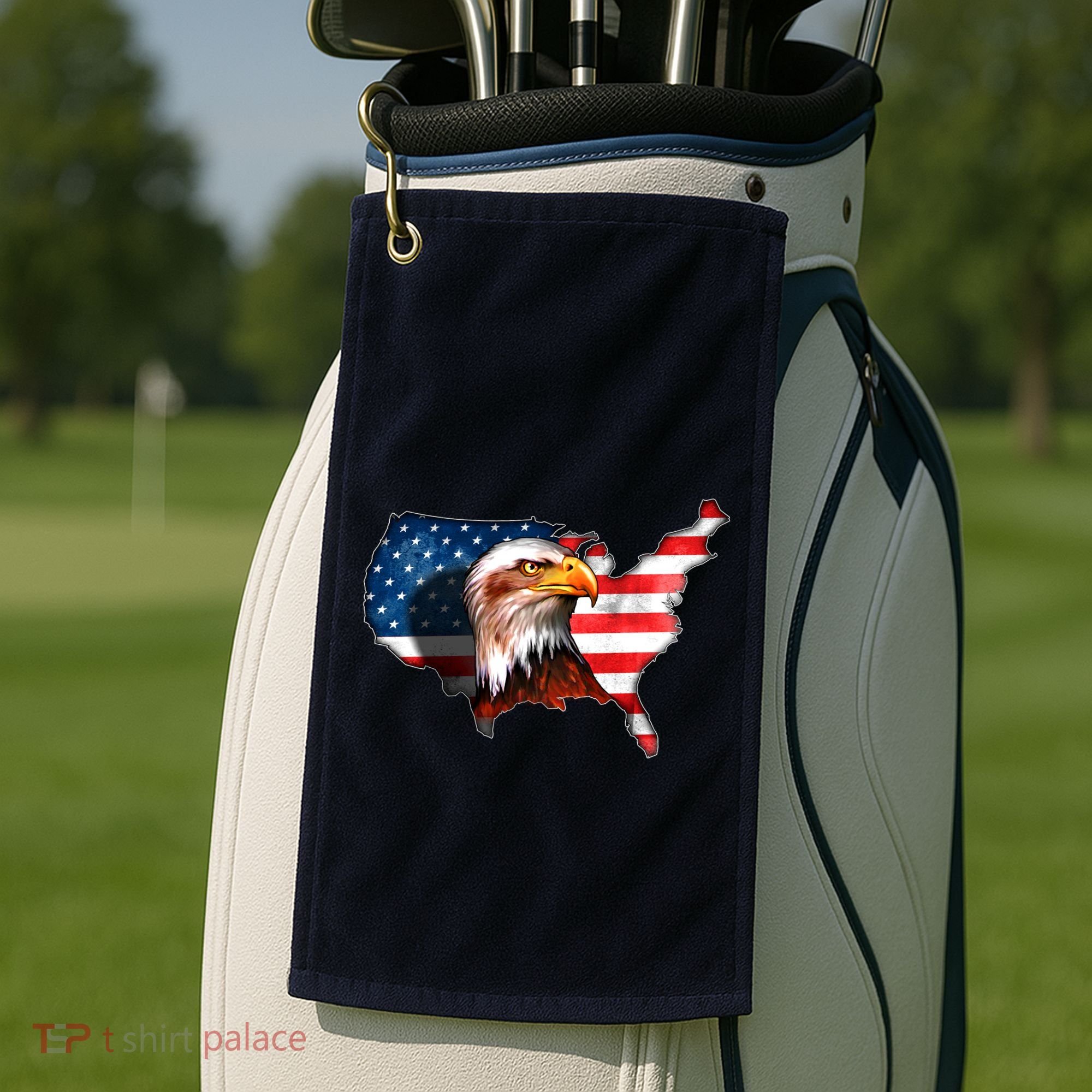 United States Of America Bald Eagle Golf Towel