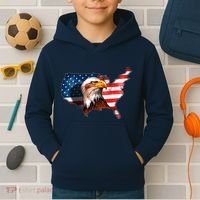 United States Of America Bald Eagle Kids Hoodie thumb 2