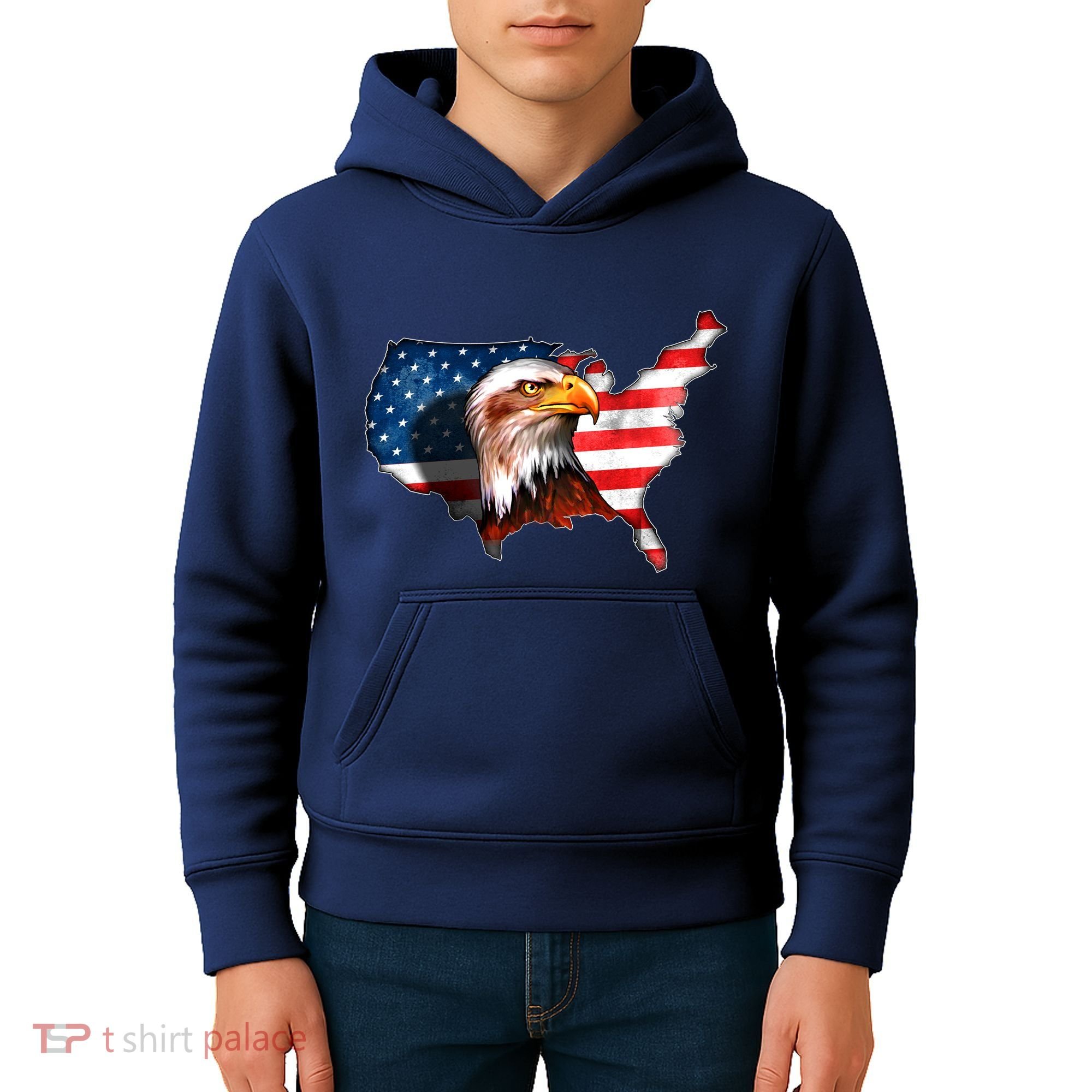 United States Of America Bald Eagle Kids Hoodie
