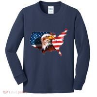 United States Of America Bald Eagle Kids Long Sleeve Shirt thumb 0