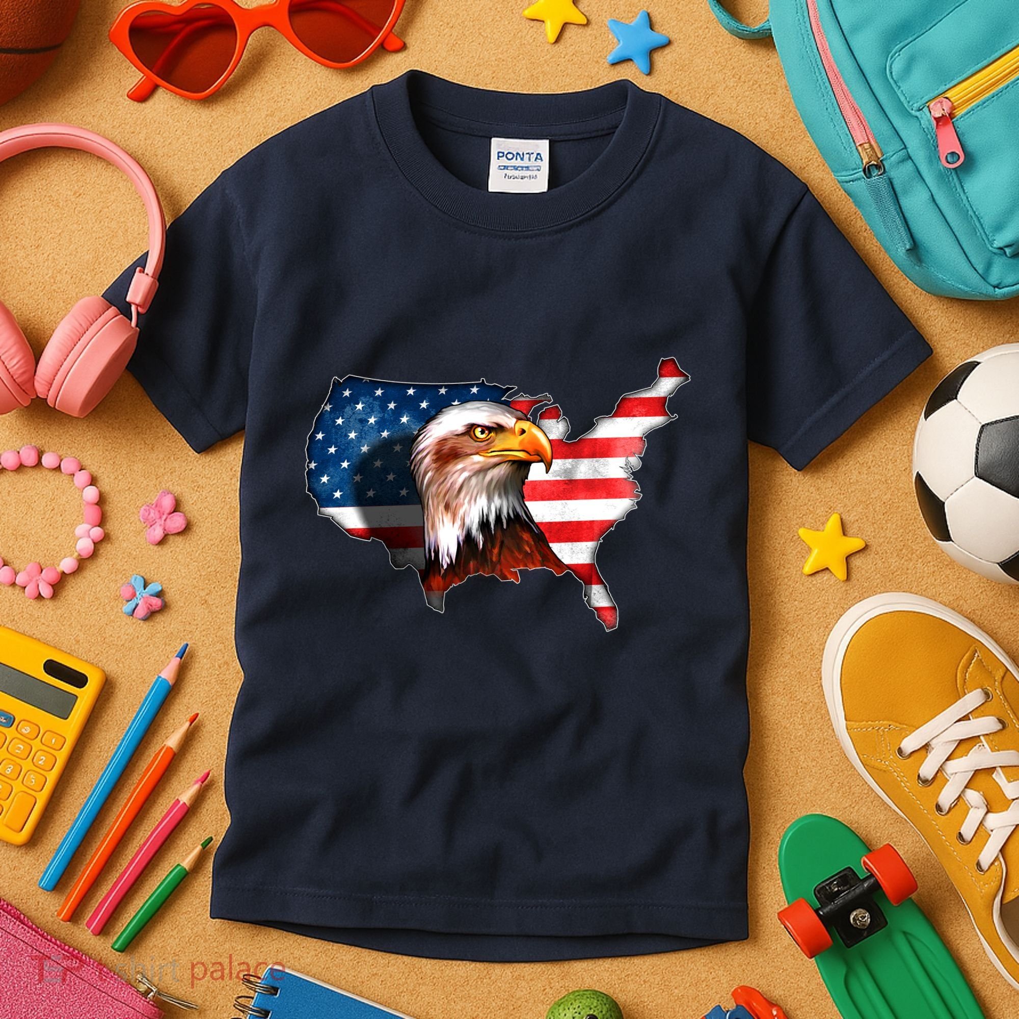 United States Of America Bald Eagle Kids T-Shirt