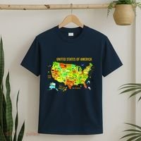 United States Of America Colorful Illustration T-Shirt thumb 2