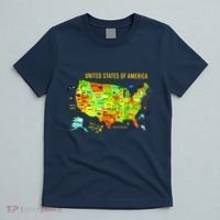United States Of America Colorful Illustration T-Shirt thumb 5