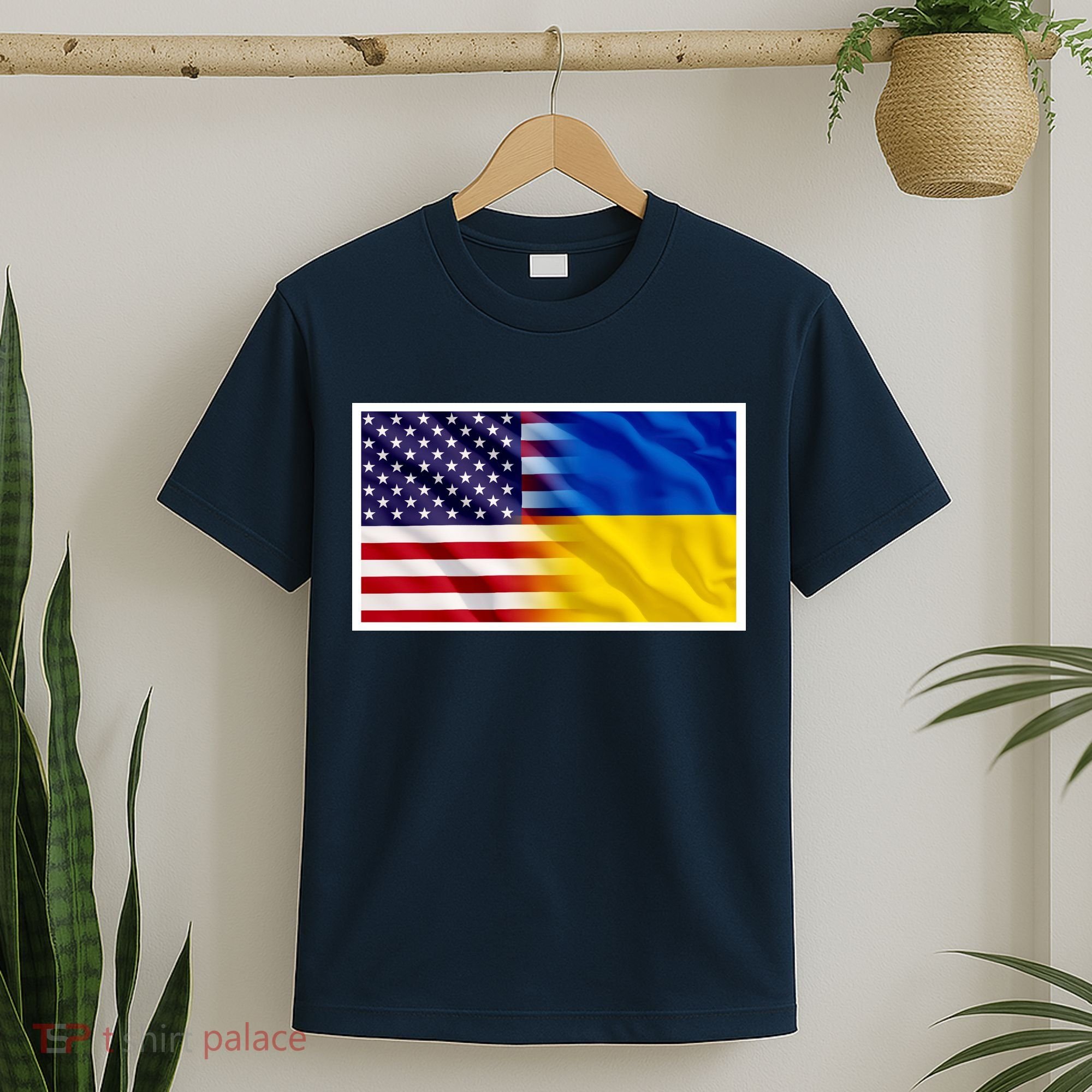 United States Of America I Stand With Ukraine Flag Support T-Shirt
