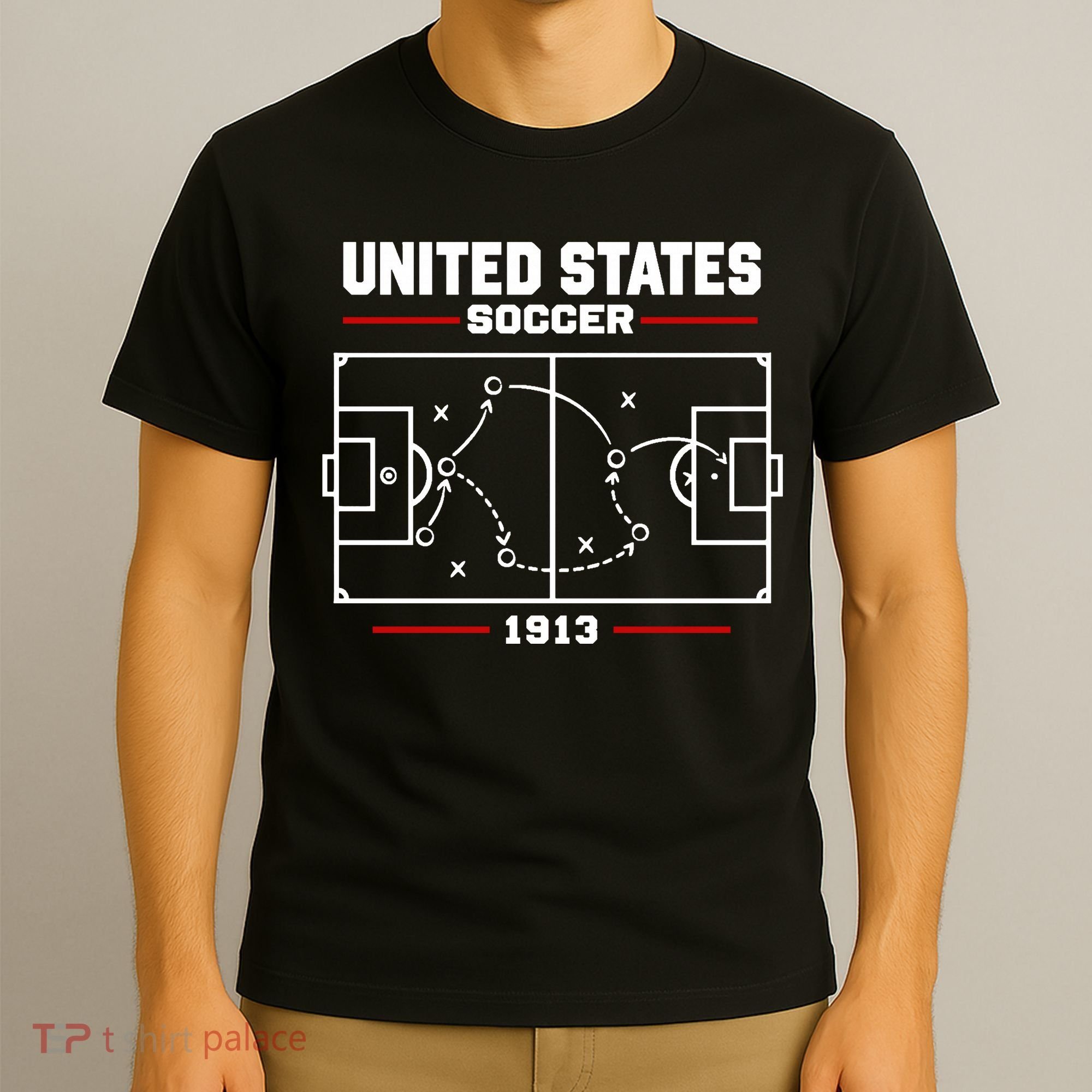 United States Of America Soccer Play Diagram T-Shirt