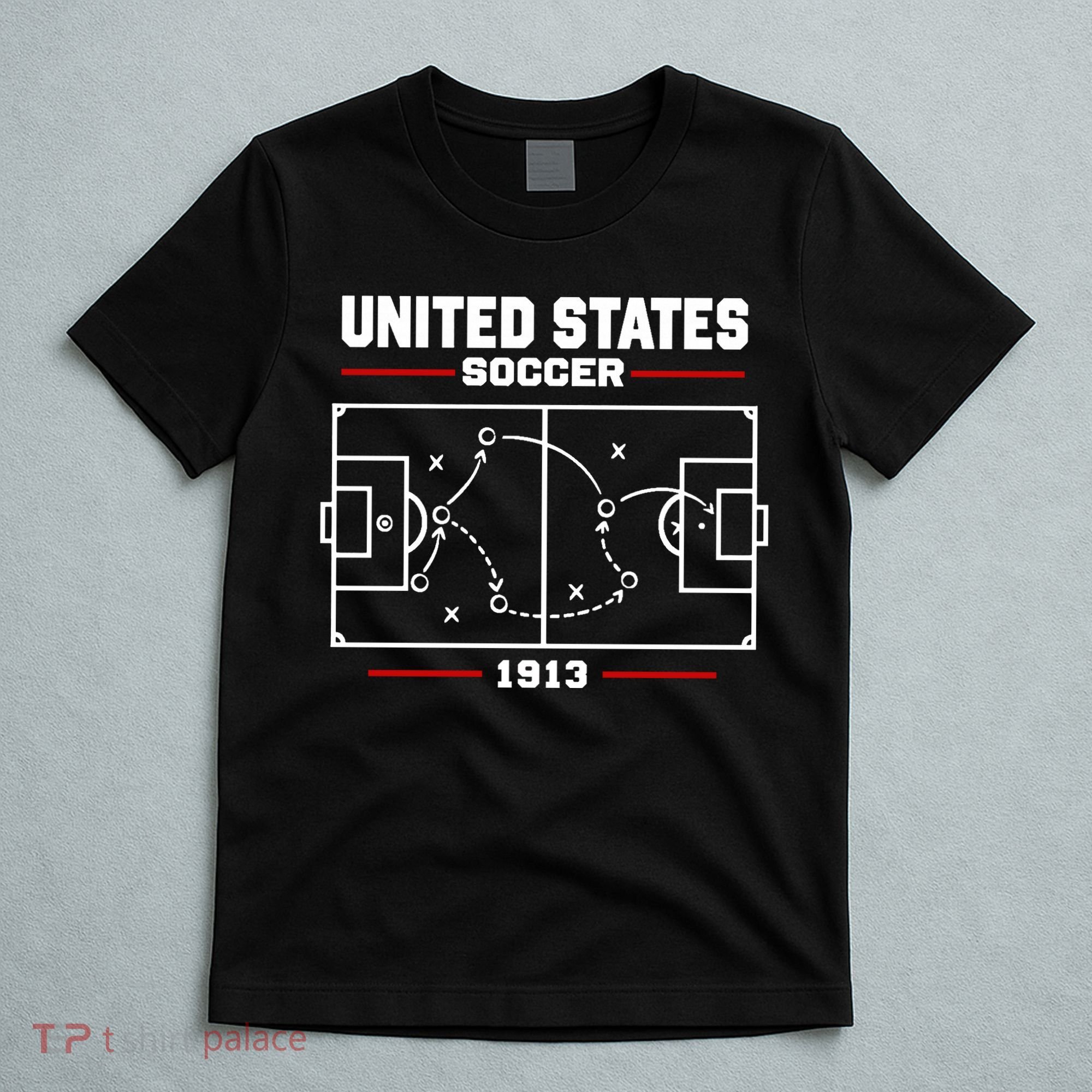 United States Of America Soccer Play Diagram T-Shirt