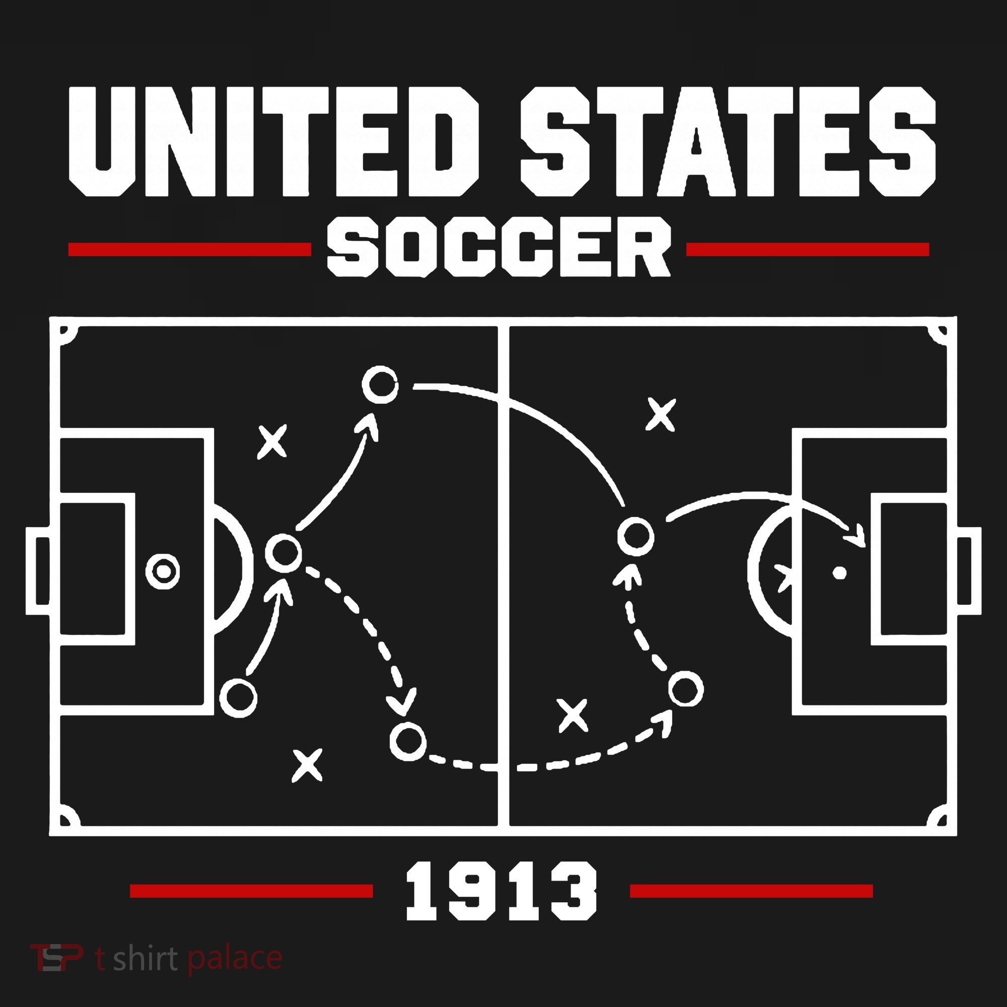United States Of America Soccer Play Diagram Women's Hoodie