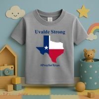 Uvalde Strong Pray For Texas Toddler T-Shirt thumb 3